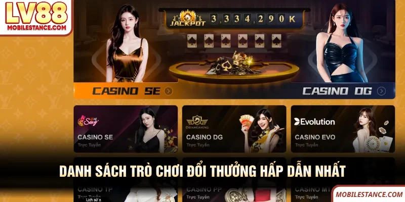 Casino LV88 - Sảnh Bài Đẳng Cấp Và Uy Tín Hàng Đầu Châu Á 4 Danh sách đối tác casino LV88 uy tín